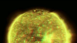 Солнце в 3D Смотреть в красно-синих очках