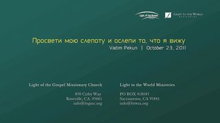 Вадим Пекун - Просвети мою слепоту